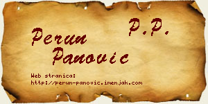Perun Panović vizit kartica
